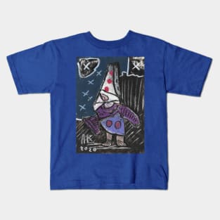 Collage and drawing by oil pastel Kids T-Shirt